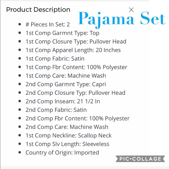 Macbeth Collection Lace Trim Capri Pajamas &Robe - Picture 5 of 7